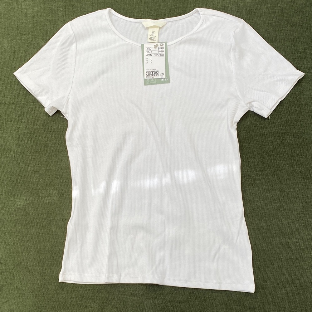 H&M Classic White Short Sleeve Tee